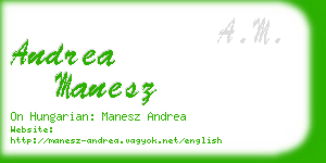 andrea manesz business card